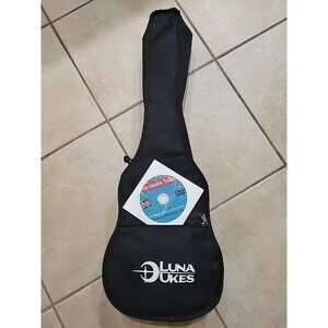 Luna Uke Tattoo Spruce Concert Ukulele with Gigbag NEW Satin Natural Finish